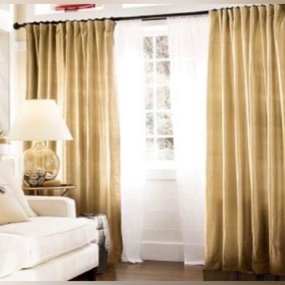 Pottery Barn Other 2 Pottery Barn Silk Dupioni Drape Curtain Panels